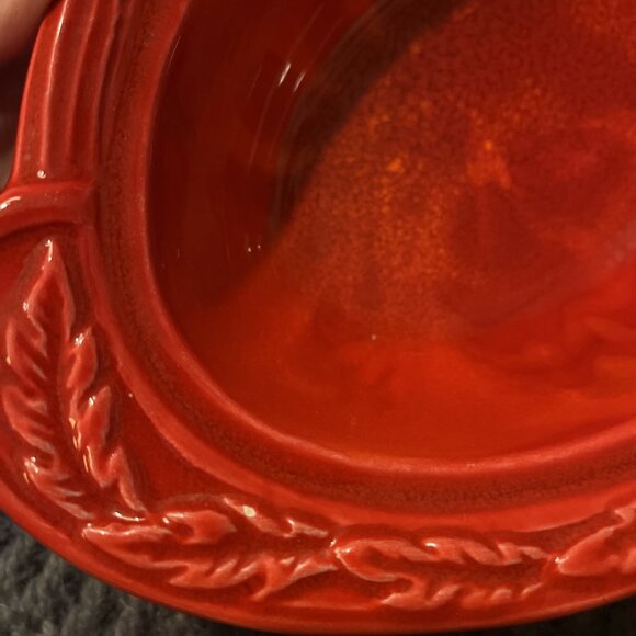 Vintage California USA Pottery Oval Red Glazed Casserole Serving Dish 2936 w/Lid - Picture 12 of 12